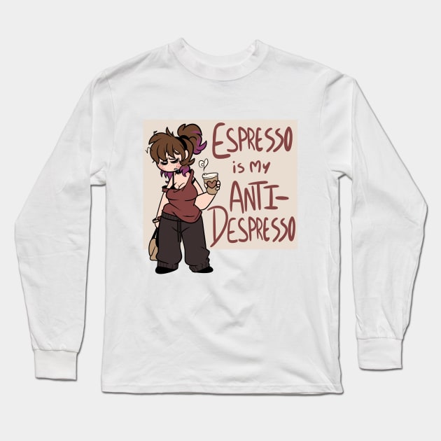 Espresso is my Anti-Depresso Long Sleeve T-Shirt by BefishProductions